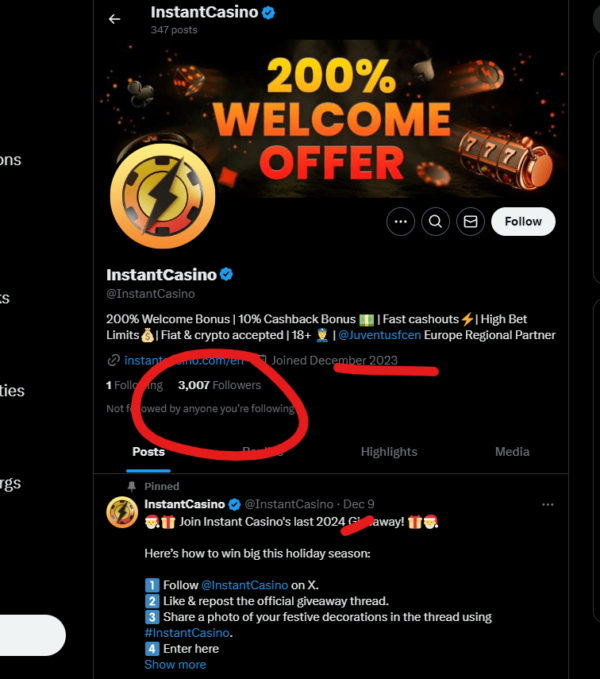 Twitter Casino Instant