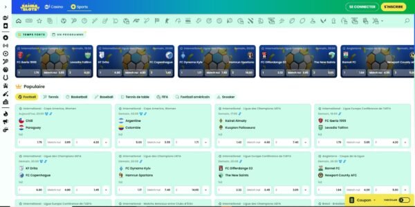 Section des paris sportifs
